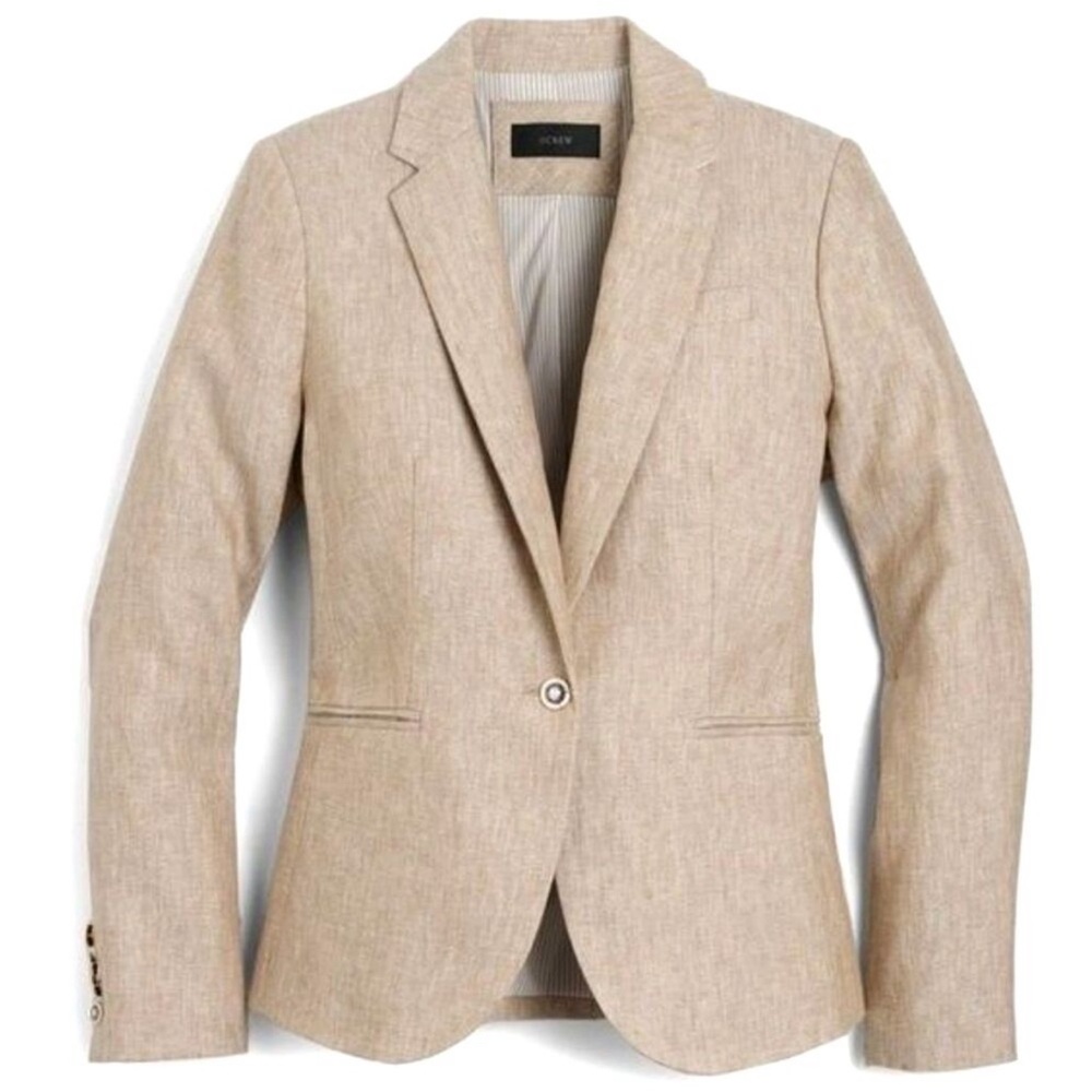 🔥🔥🔥J. Crew Campbell Linen Blazer Jacket Size 00